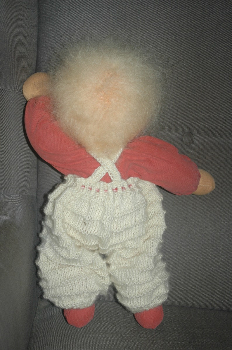 Organic doll with pacifier 45 cm in the style of a Waldorf doll Öko Tex Wolle kbT image 5