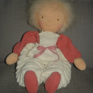 Organic doll with pacifier 45 cm in the style of a Waldorf doll Öko Tex Wolle kbT image 6