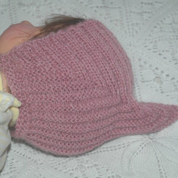 rosa Zwergenmütze Waldorf Babymütze Wollmütze Mütze