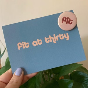 Ajustement à 30 cartes de voeux avec badge - carte du 30ème anniversaire - gym - Fitness Fonctionnel