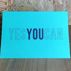 Oui, vous pouvez carte de vœux | Envoi de | de positivité Message inspirant, motivationnel, de chance, de confiance en soi | Affirmation, Fitspiration
