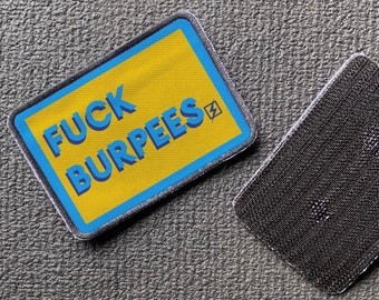 Velcro patch - Fuck Burpees - for gym bag or tactical weight vest weighted vest - Military Functional Fitness Murph PT Gift for Athlete PTI
