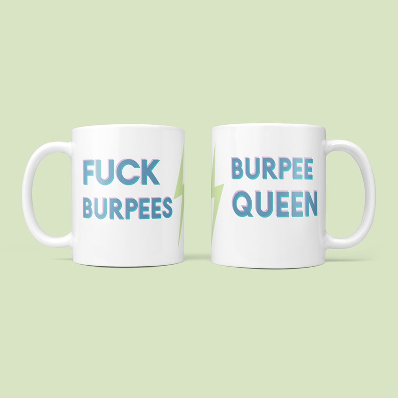 Personalised Fuck Burpees Mug - Fun Fitness Gift for Him Her Funny Secret Santa Birthday Work Out Gym Weightlifting Crossfitter Bootcamp PE image 8