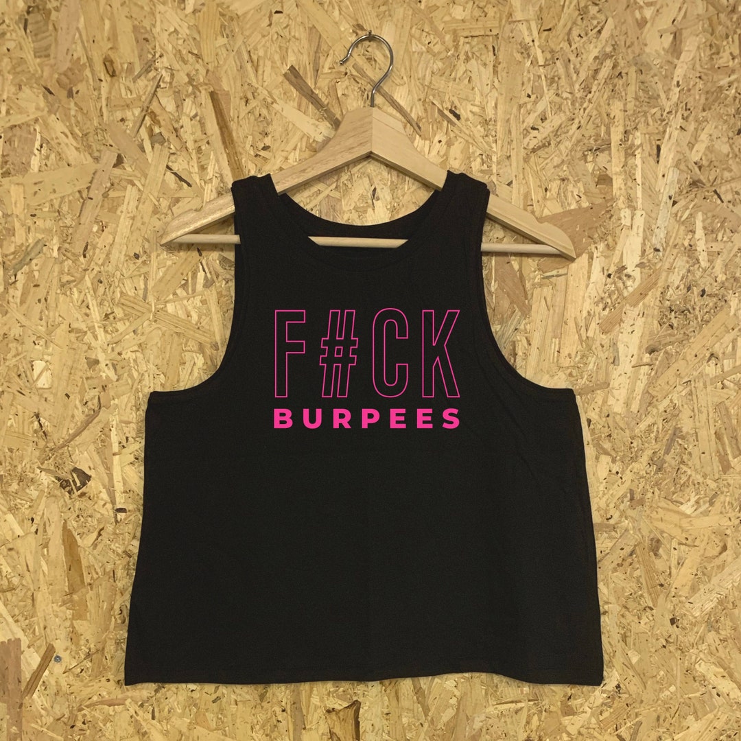 Black Gym Vest Women Crop Workout Wear Kit Para Ella FUCK Etsy España