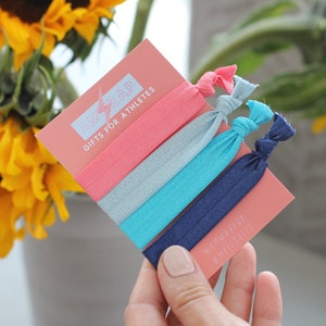Hair Ties Set of 4 - Tropical - anti snag - bobbles - gym
