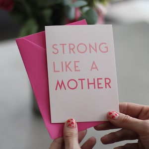 Tarjeta de felicitación strong like a mother - New Baby, Mum birthday female fitness weightlifting - Strong Girls Club, Chicks that lift, Motivation