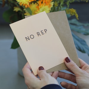 No Rep groeten kaart - grappige sportschool verjaardagskaart - concurrerende sterke kracht - gym woordspelingen fitness grap - gefeliciteerd motivatie veel succes