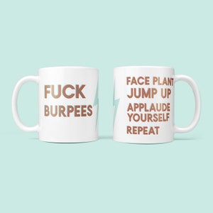 Personalised Fuck Burpees Mug - Fun Fitness Gift for Him Her Funny Secret Santa Birthday Work Out Gym Weightlifting Crossfitter Bootcamp PE image 6