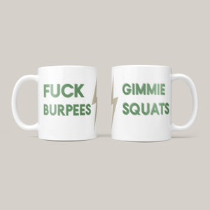 Personalised Fuck Burpees Mug - Fun Fitness Gift for Him Her Funny Secret Santa Birthday Work Out Gym Weightlifting Crossfitter Bootcamp PE image 9