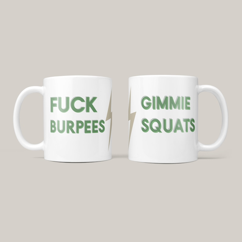 Personalised Fuck Burpees Mug - Fun Fitness Gift for Him Her Funny Secret Santa Birthday Work Out Gym Weightlifting Crossfitter Bootcamp PE image 9