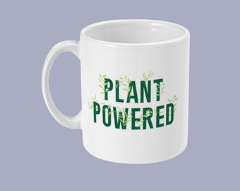 Plant Powered mug - vegan - workout - gym - runner