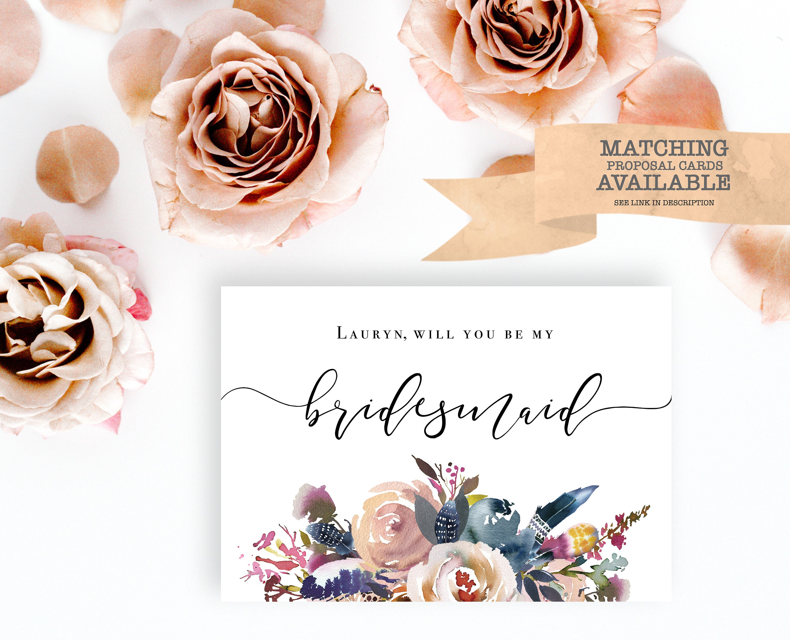 Maid of Honor Proposal Card Matron of Honor Proposal Card - Etsy