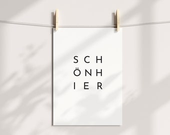 Poster SCHÖN HIER | DIN A4