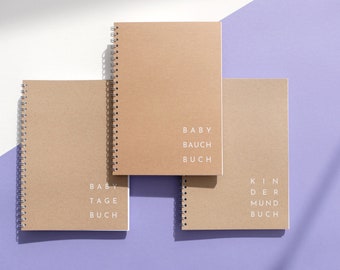 3er Set: BabyBauchBuch + BabyTageBuch + KinderMundBuch