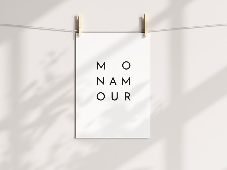 Poster MON AMOUR DIN A4 image 1