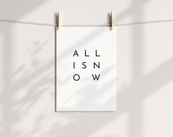 Poster ALL IS NOW | DINA4