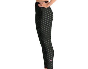 Marijuana Pot Leaf Yoga Leggings from The Healthy LA mainstream cannabis brand