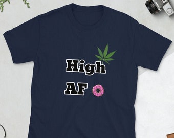 Marijuana Short-Sleeve T-Shirt "High AF" from The Healthy LA mainstream cannabis brand