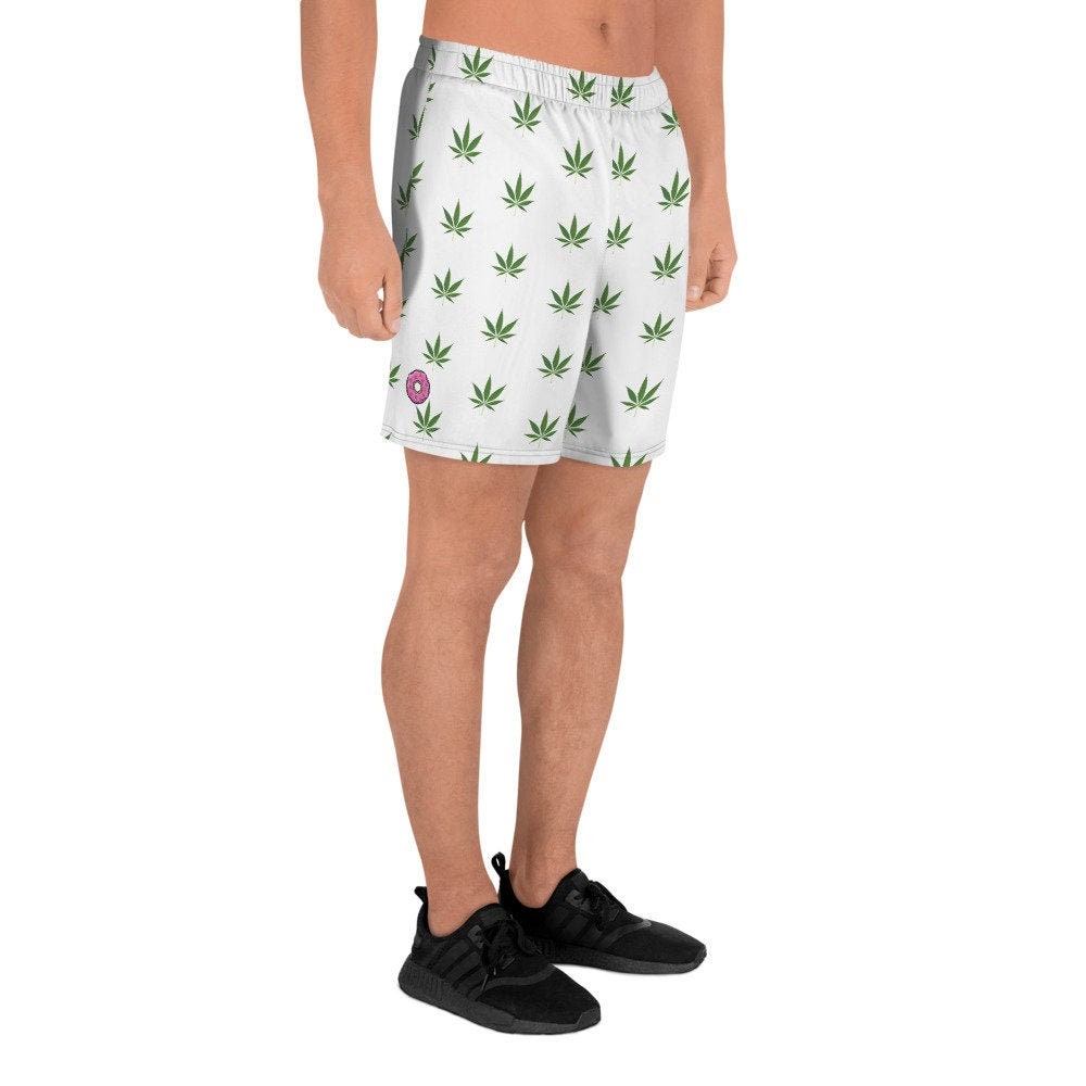 Marijuana Pot Leaf Print Boy Booty Shorts Adult Large Mtcoffinz