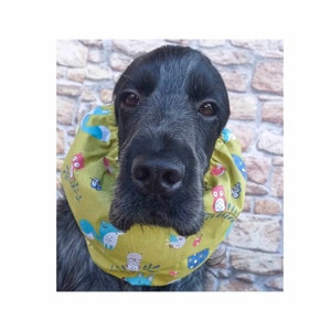 Snood for cocker spaniel made in cotton fabric ,dog ears cover, thin snood for all dogs, dog head band