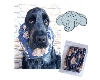 Cotton dog snood, mammuth snood for dogs, spaniel ears muffs, dog head band, basset snood for dogs, dog ears cover