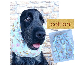 Cotton snood for dogs, cocker spaniel ears cover, cavalier king snood