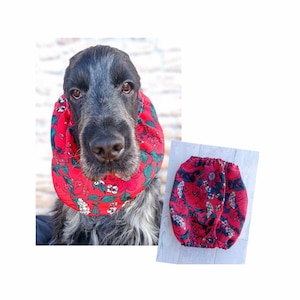 Thin summer snood for dogs , red snood for all dogs