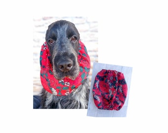 Snood sottile rosso per cani, snood per cani in cotone traspirante