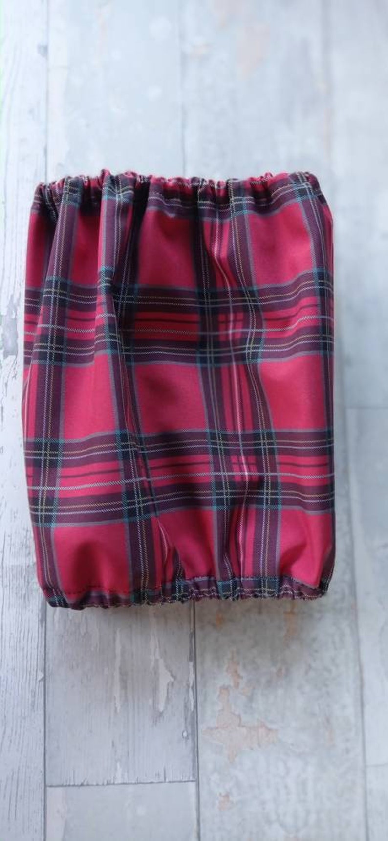 Snood imperméable tartan rouge, snood à carreaux protégeant de la pluie, bandeau pour chien, image 3