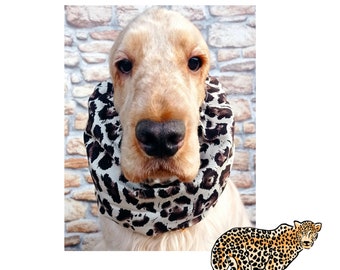 Snood sottile per cani , Snood leopardo cocker spaniel, snood levriero afgano, snood salumi, snood cavalier