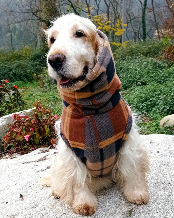Manteau polaire tartan pour chiens, veste polaire chien, gilet