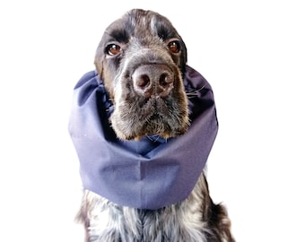 Snood épais bleu imperméable, couvre-oreilles de chien imperméable à la pluie, snood cocker