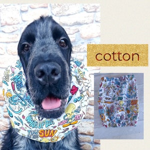 Redecilla para perros con dibujos animados, Redecilla de verano para perros, Redecilla para perros hecha en tela de algodón, Cubre orejas de cocker spaniel, Protector de orejas para perros