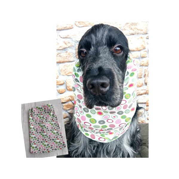 Cocker spaniel cotton snood, dog RAW food accessories,snood for spaniels, setter snood, springer spaniel snood, grooming dog headband