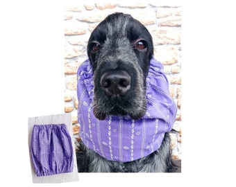 Snood cocker spaniel violet, snood pour chien en coton, snood d'été pour chien, snood pour chiot, snood cavalier king