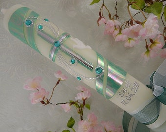 Baptism Candle - Christening - candle cross - personalised candles - Christening gifts