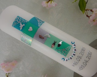 Christening candle - Christening candle cross - Christening candle boys - Christening candle modern - Christening candle mint - Christening candles boys girls