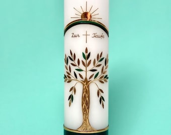 Doopkaars met Levensboom – modern, uniek en hoogwaardig vakmanschap.