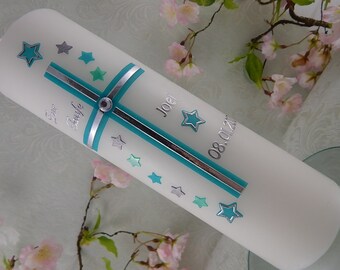 Baptism Candle - Christening candle cross - personalised candles - Christening gifts