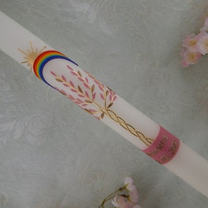 Christening candle - baptism candle - tree of life - communion candle - personalised candles - communion gifts
