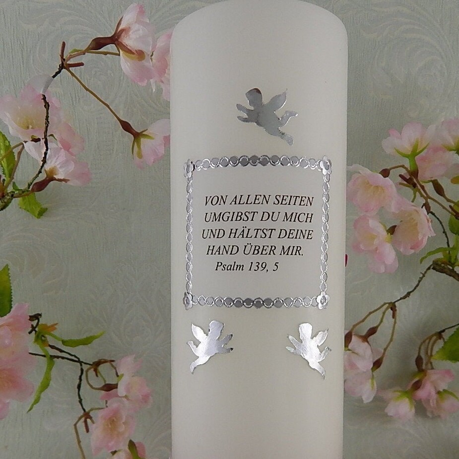 Baptism Candle Christening Candle Cross Personalised Etsy Ireland