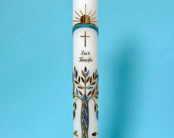 Christening candle - baptism candle - tree of life - communion candle - personalised candles - communion gifts