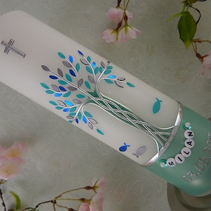 Christening candle - baptism candle - communion candle - personalised candles - Christening gifts