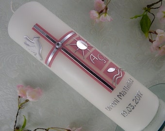 Baptism Candle - Christening candle cross - personalised candles - Christening gifts