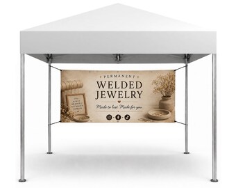 Custom Back Booth Banner, Vinyl Backdrop Banner, Vendor Booth Display, Business Banner, Trade Show & Craft Fair Sign