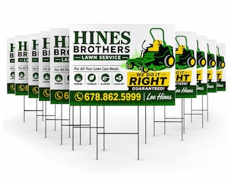 Custom Yard Signs, Bulk Coroplast Yard Signs, Business, Event & Real Estate Signs, Weatherproof Outdoor Signs, Qty 10+