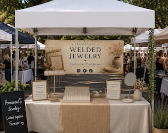 Custom Vinyl Backdrop Banner, Back Booth Banner, Vendor Booth Display, Business Banner, Festival & Trade Show Sign