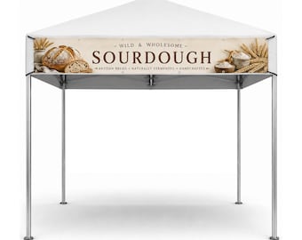 Custom Canopy Banner, Front Tent Banner, Vinyl Banner, Business Banner, Vendor Booth Sign, Festival Canopy Display
