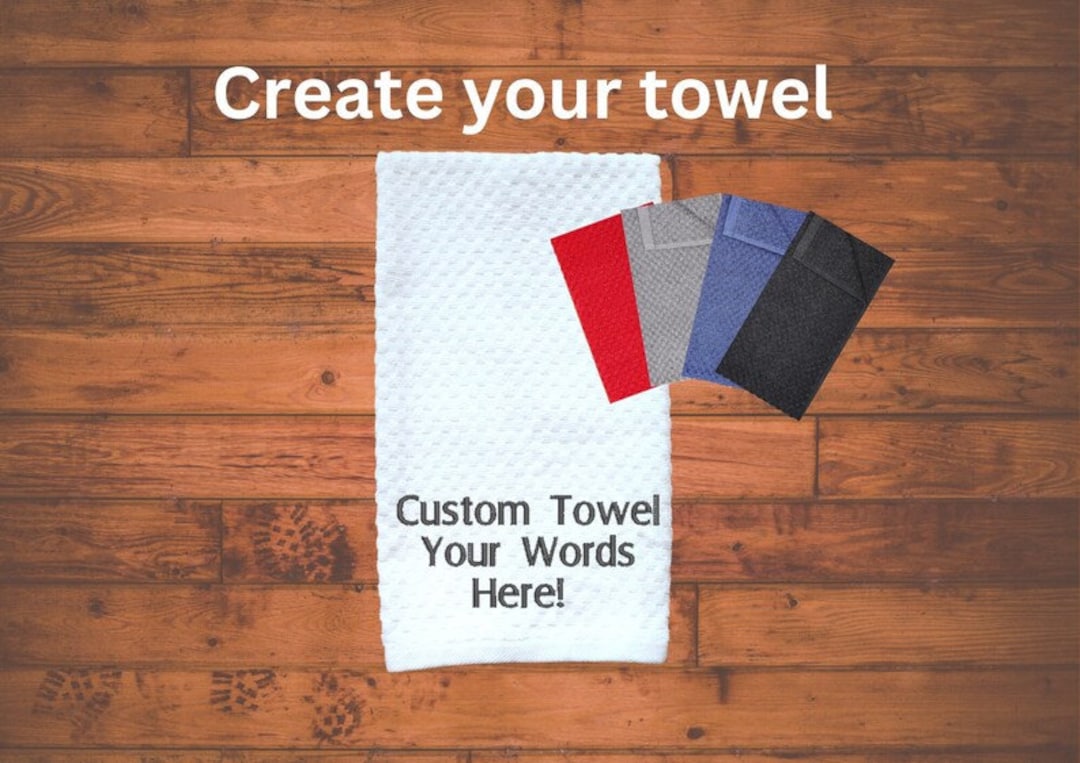 Personalized Embroidered Kitchen Towel Family Name Kitchen Etsy