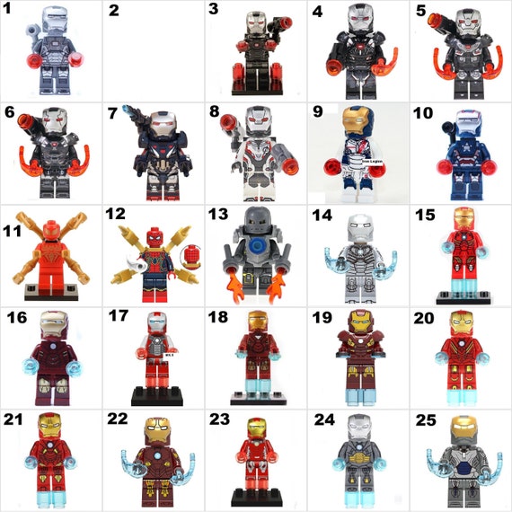 Iron Man Minifigure The Avengers Endgame Infinity War Hulkbuster Spider Man War Machine Iron Spider Mini Figure Minifigures Buy 3 Get 2 Free